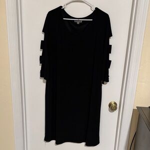 JM Collection Black Long Sleeve Dress with Cutout Details